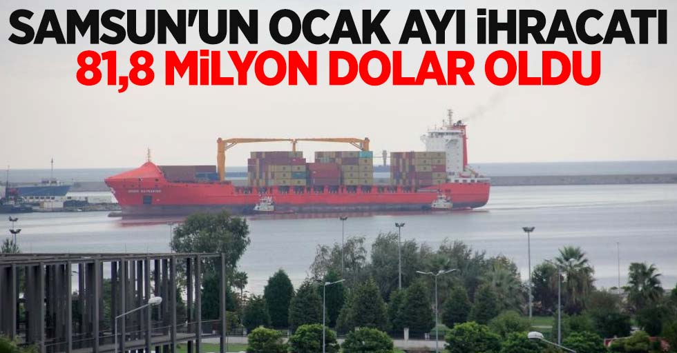 Samsun'un ocak ayı ihracatı 81,8 milyon dolar oldu