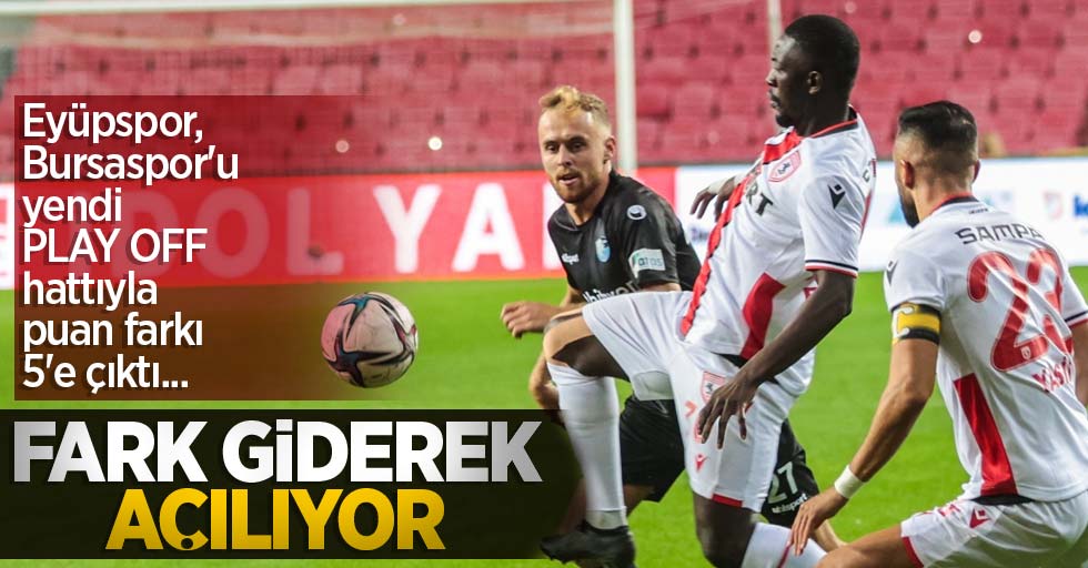 Eyüpspor, Bursaspor'u yendi PLAY OFF hattıyla puan farkı 5'e çıktı... FARK GİDEREK AÇILIYOR 