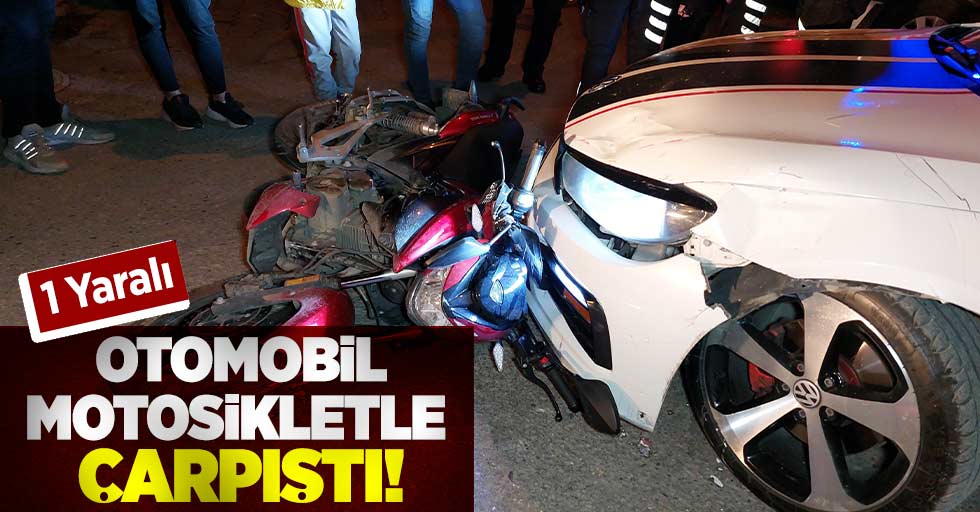 Samsun'da Arabayla Motosiklet Çarpıştı! 1 Yaralı