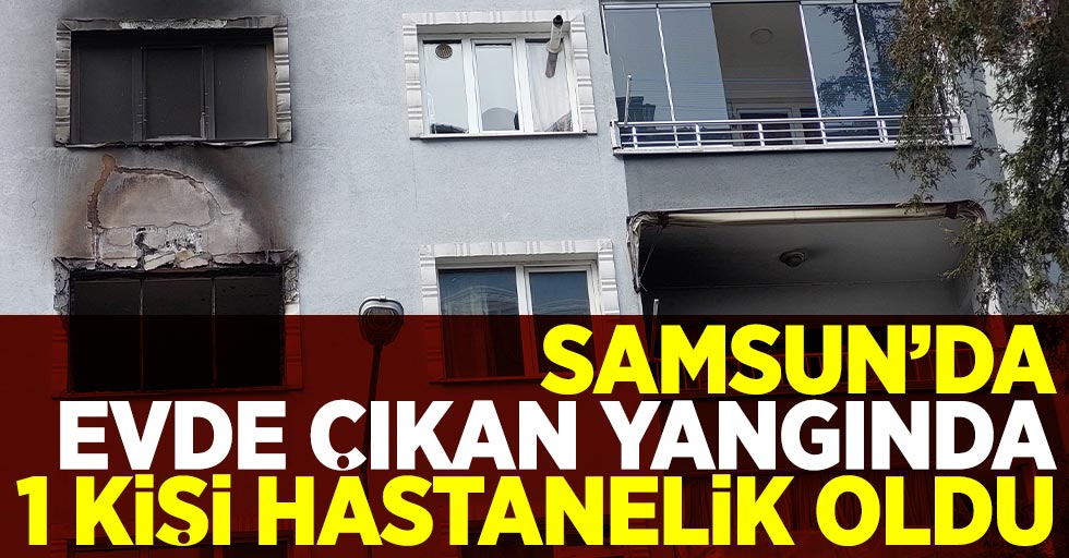 Samsun'da Bir Evde Çıkan Yangında Bir Şahıs Hastanelik Oldu