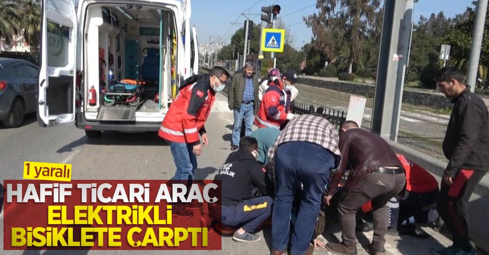 Samsun'da hafif ticari araç elektrikli bisiklete çarptı: 1 yaralı
