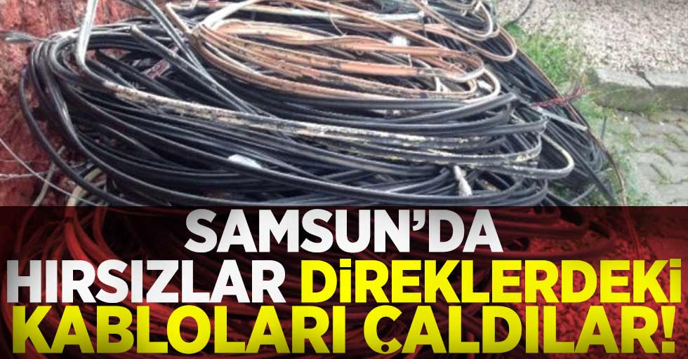 Samsun'da Hırsızlar Direklerdeki Kabloları Çaldılar!