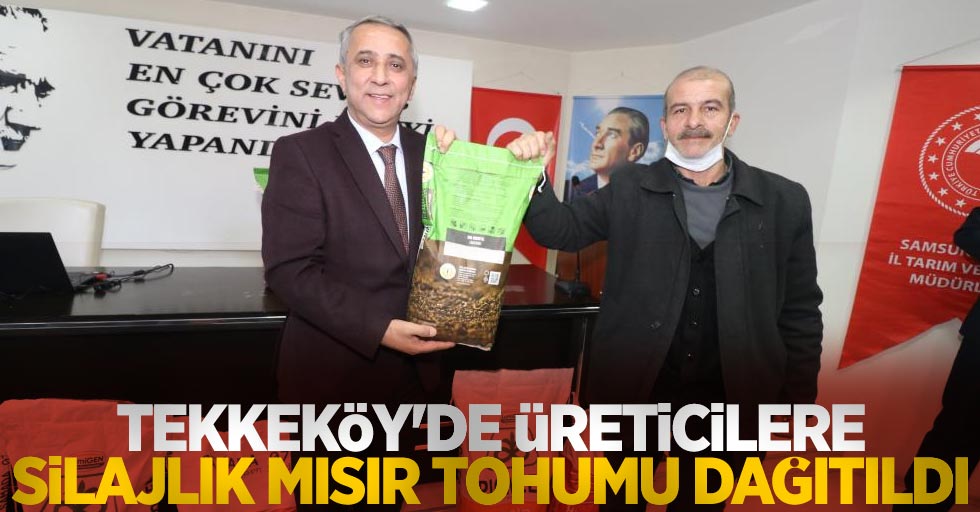 Tekkeköy'de üreticilere silajlık mısır tohumu dağıtıldı