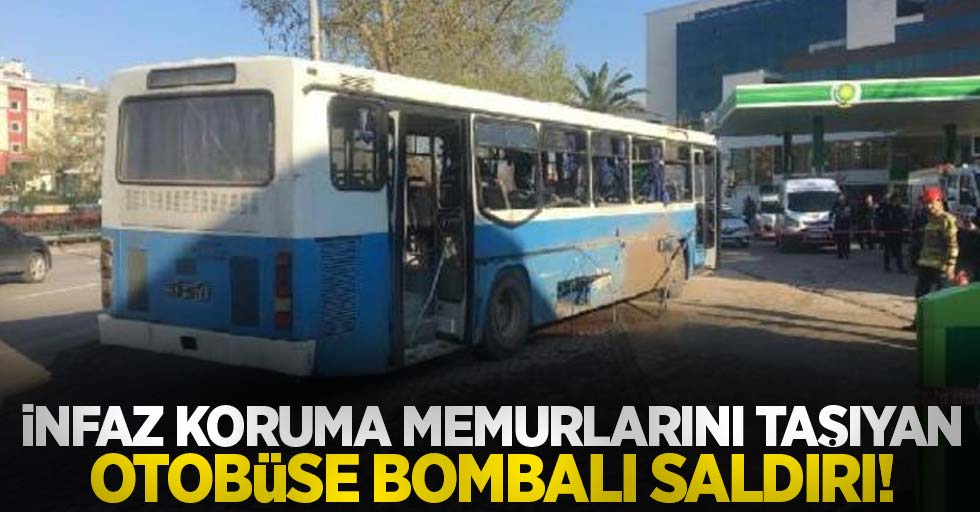 İnfaz koruma memurlarını taşıyan otobüse bombalı saldırı! 1 şehit, 4 yaralı