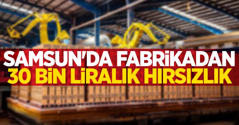 Samsun'da fabrikadan 30 bin liralık hırsızlık