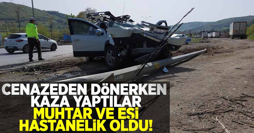 Samsun'da Otomobil Kazası! Muhtar ve Eşi Hastanelik Oldu