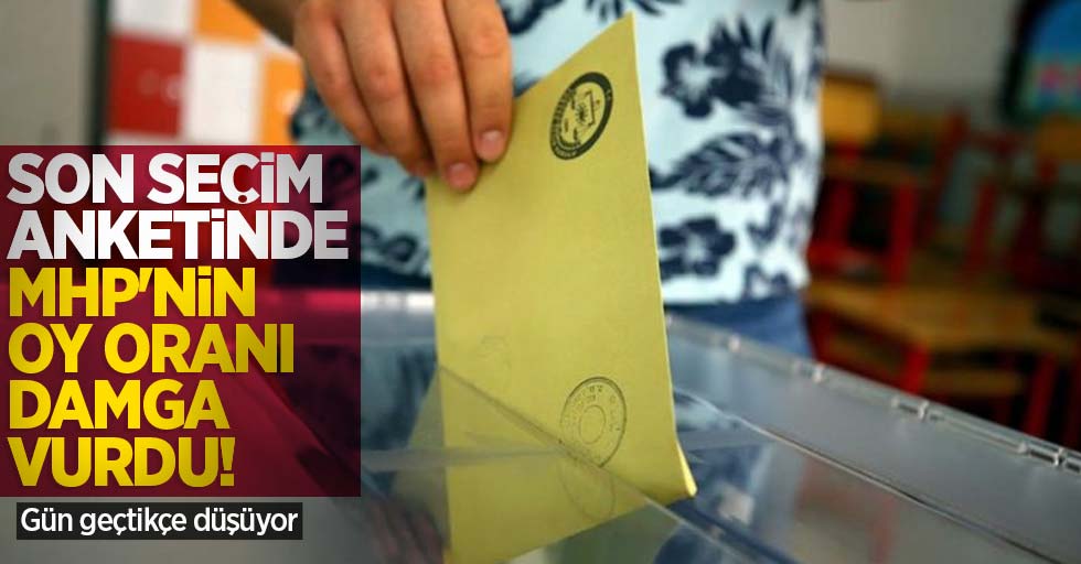 Son seçim anketinde MHP'nin oy oranı damga vurdu! Gün geçtikçe düşüyor