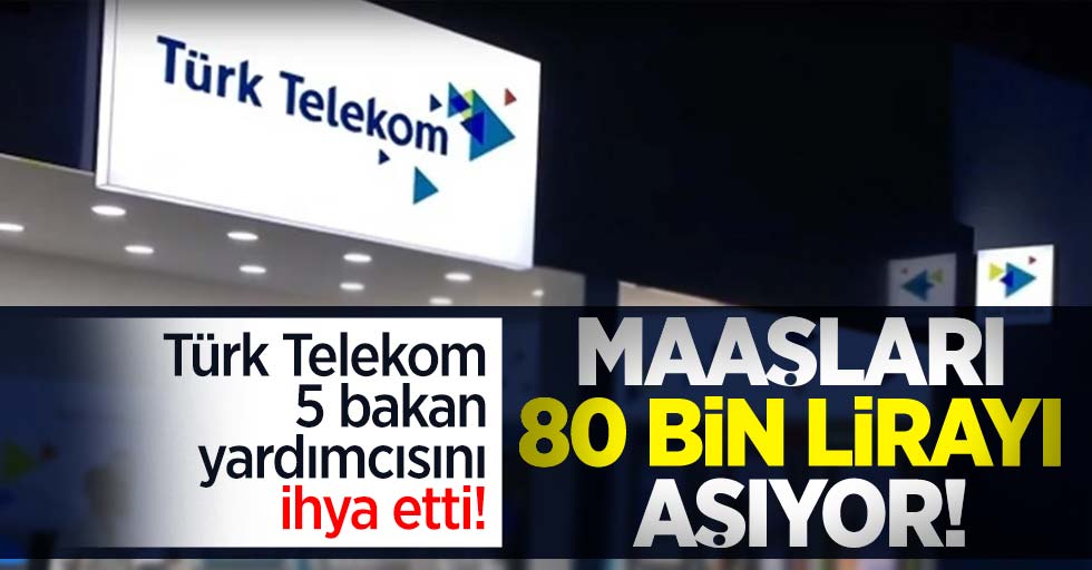Türk Telekom 5 bakan yardımcısını ihya etti! Maaşları 80 bin lirayı aşıyor 