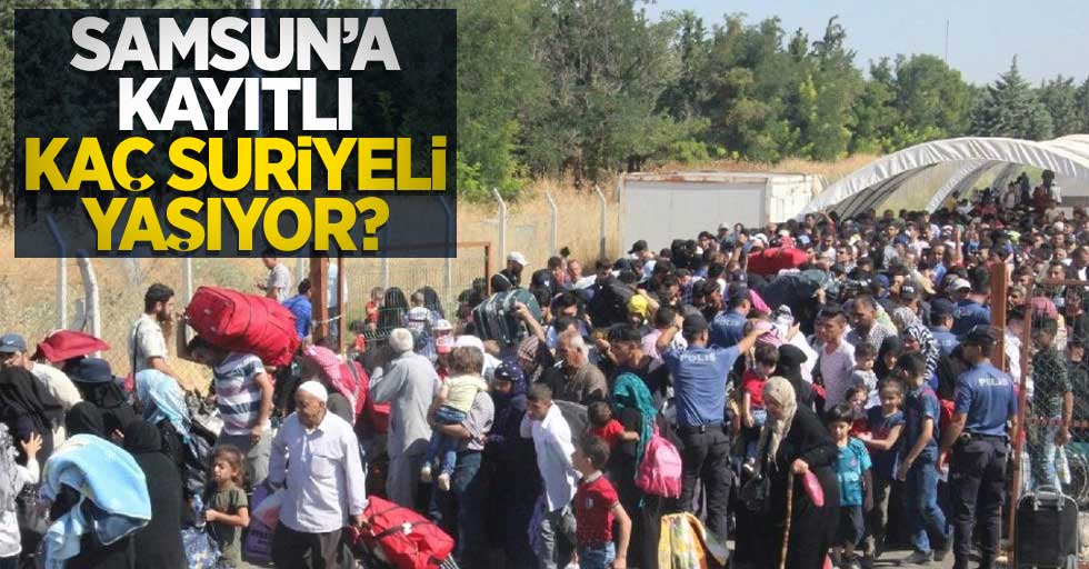 Samsun'a kayıtlı kaç Suriyeli yaşıyor? 