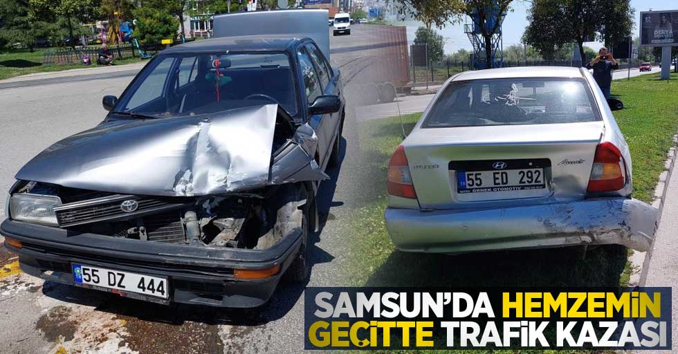 Samsun'da hemzemin geçitte trafik kazası