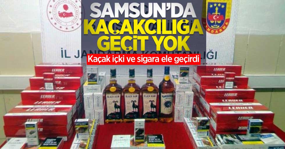 Samsun'da kaçakçılığa geçit yok: Kaçak içki ve sigara ele geçirdi