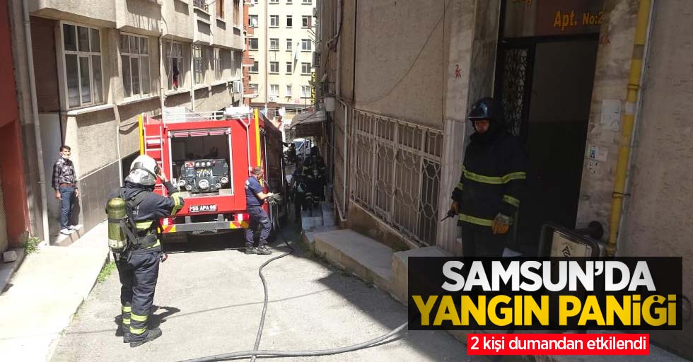 Samsun'da yangın paniği: 2 kişi dumandan etkilendi