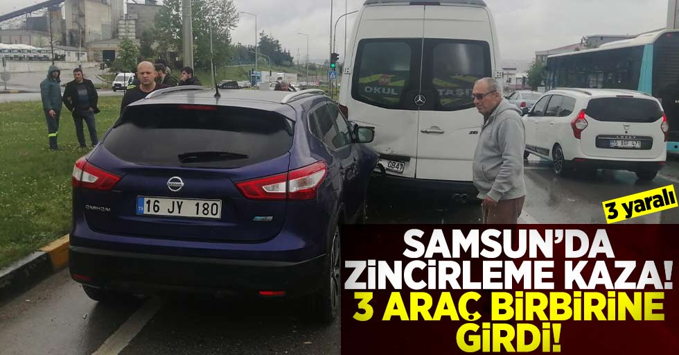 Samsun'da Zincirleme Kaza! 3 Yaralı
