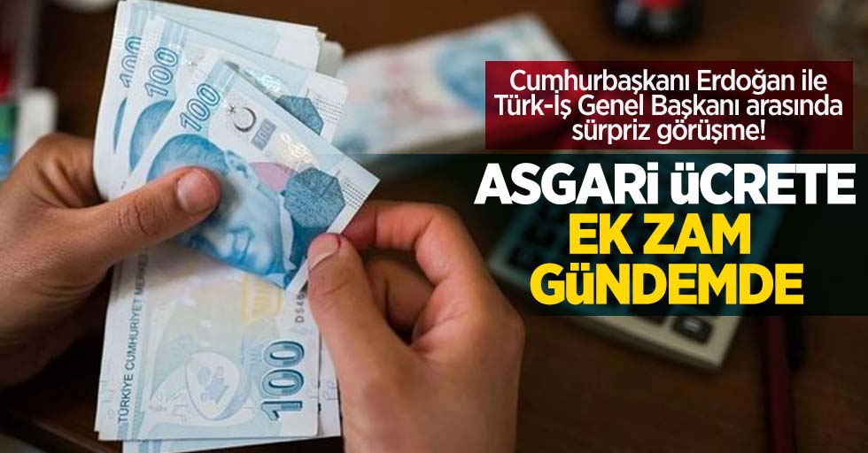 Cumhurbaşkanı Erdoğan ile Türk-İş Genel Başkanı arasında sürpriz görüşme! Asgari ücrete ek zam gündemde