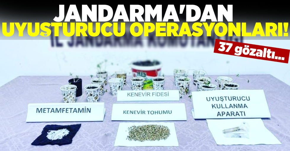 Jandarma'dan Uyuşturucu Operasyonları! 37 Gözaltı