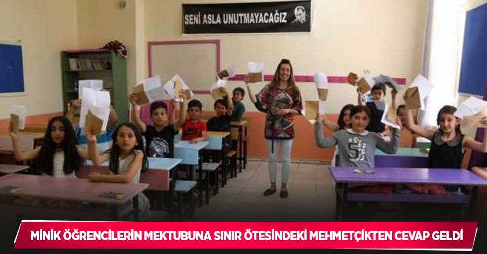 Minik öğrencilerin mektubuna sınır ötesindeki Mehmetçikten cevap geldi