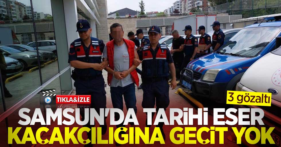 Samsun'da tarihi eser kaçakçılığına geçit yok: 3 gözaltı
