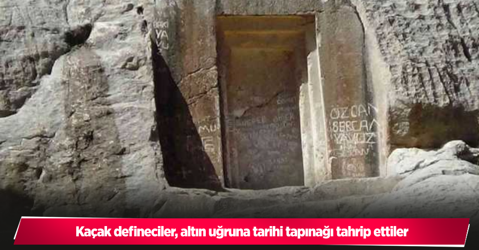 Kaçak defineciler, altın uğruna tarihi tapınağı tahrip ettiler