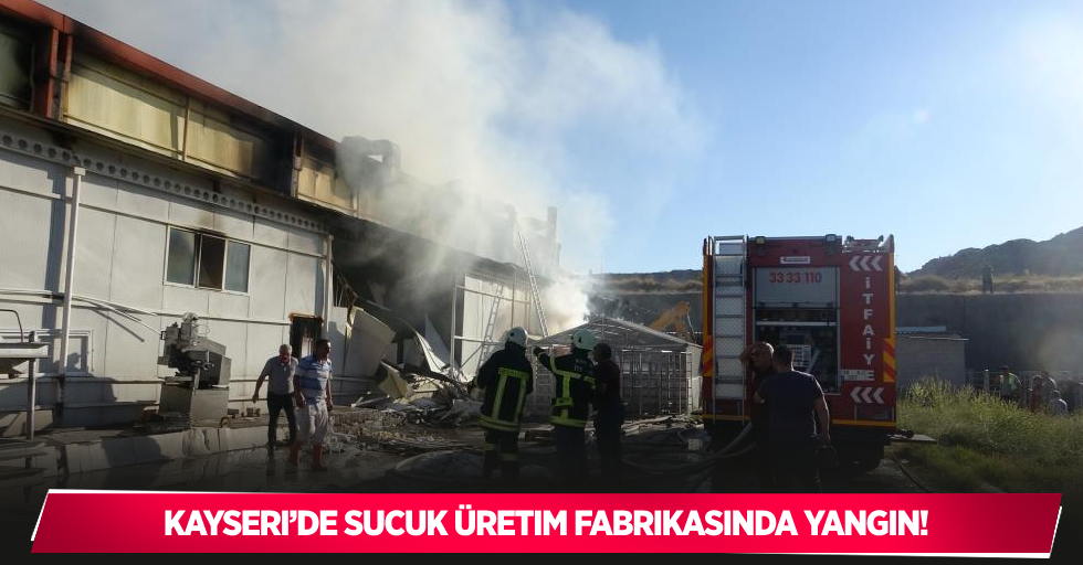 Kayseri’de sucuk üretim fabrikasında yangın