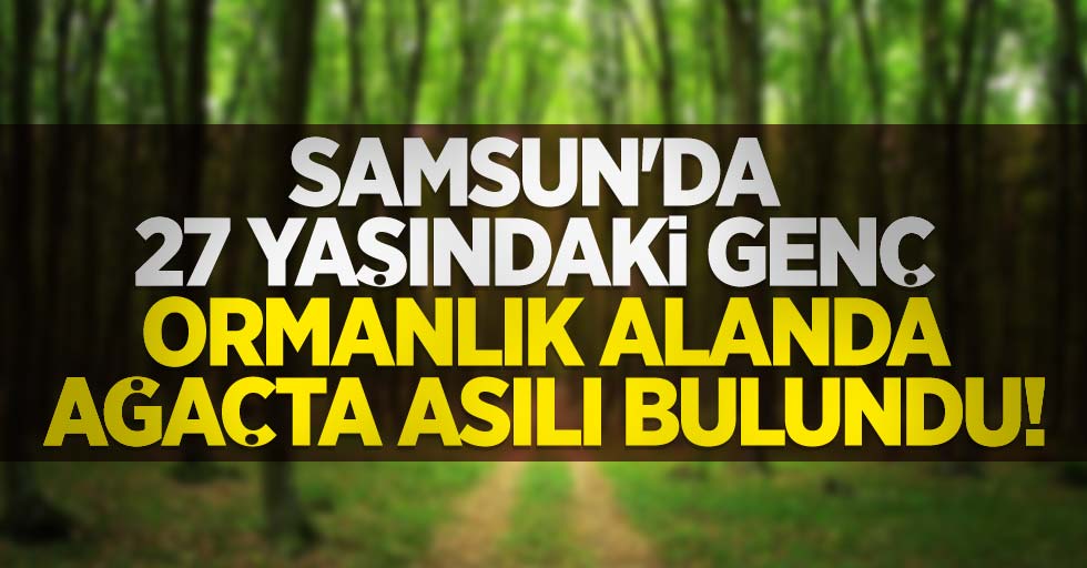Samsun'da 27 yaşındaki genç ormanlık alanda ağaçta asılı bulundu!
