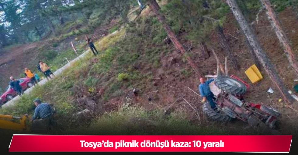 Tosya’da piknik dönüşü kaza: 10 yaralı