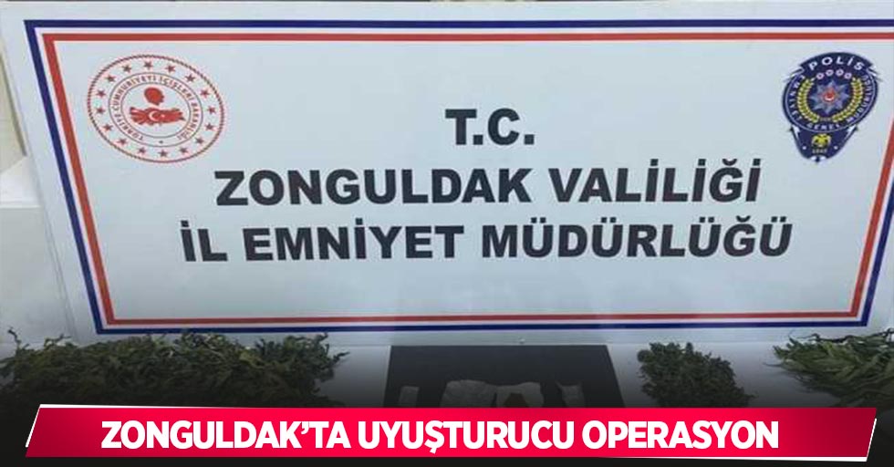 Zonguldak’ta uyuşturucu operasyon