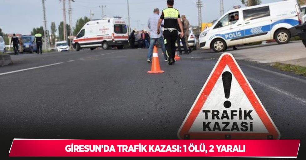 Giresun’da trafik kazası: 1 ölü, 2 yaralı