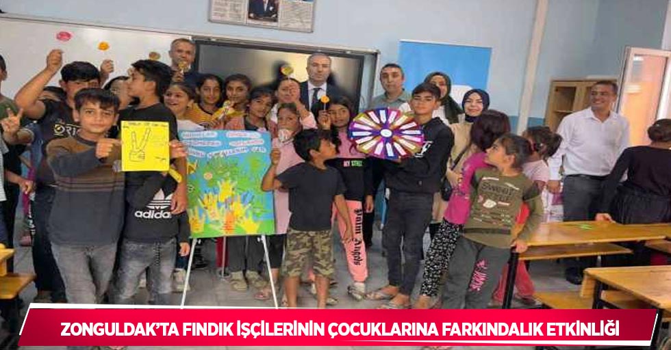 Zonguldak’ta fındık işçilerinin çocuklarına farkındalık etkinliği