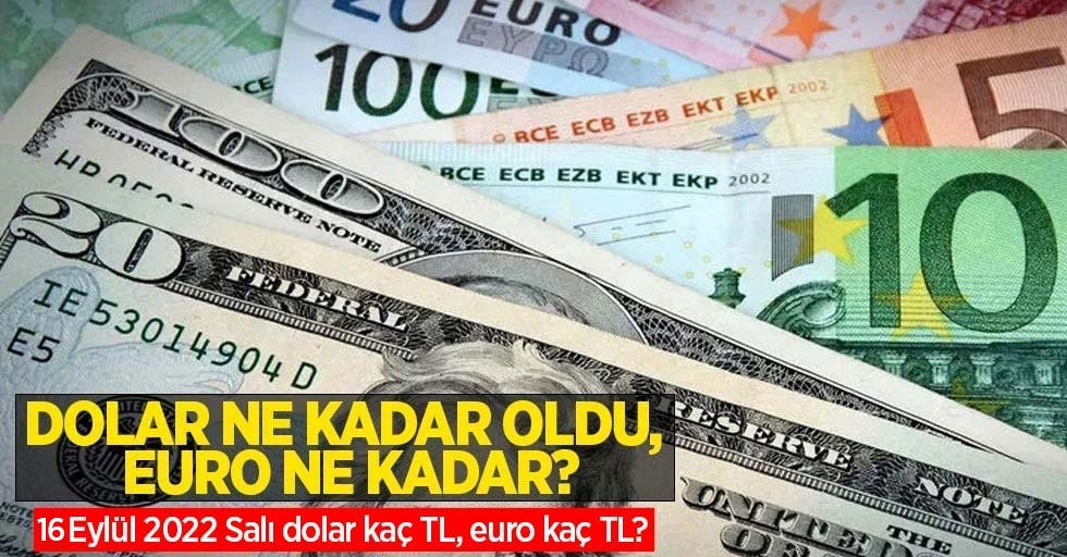 16 Eylül Cuma dolar ne kadar oldu, euro ne kadar? 16 Eylül 2022 Cuma dolar kaç TL, euro kaç TL?