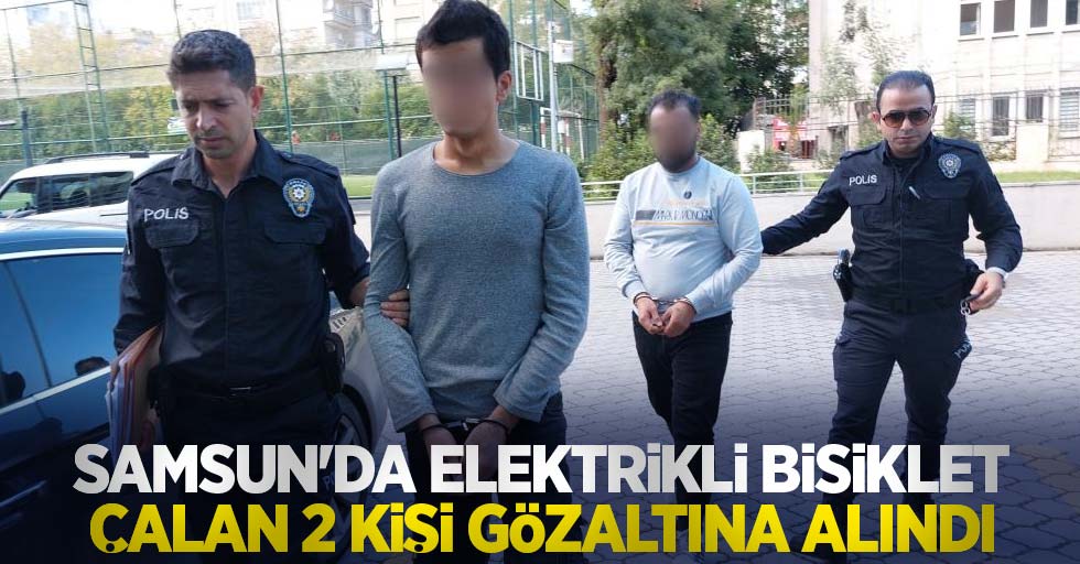 Samsun'da elektrikli bisiklet çalan 2 kişi gözaltına alındı
