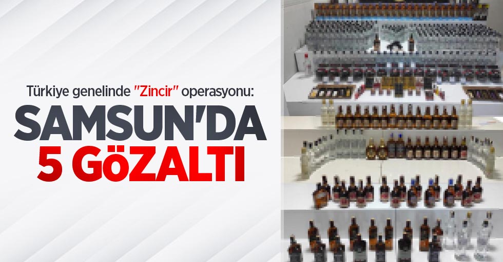Türkiye genelinde "Zincir" operasyonu: Samsun'da 5 gözaltı