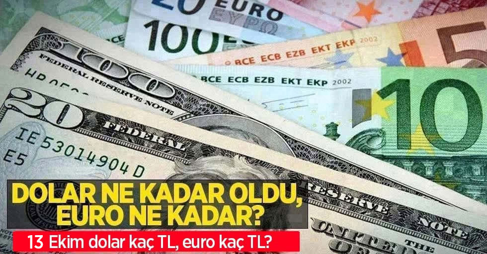 13 Ekim Perşembe dolar ne kadar oldu, euro ne kadar? 13 Ekim 2022 Perşembe dolar kaç TL, euro kaç TL?