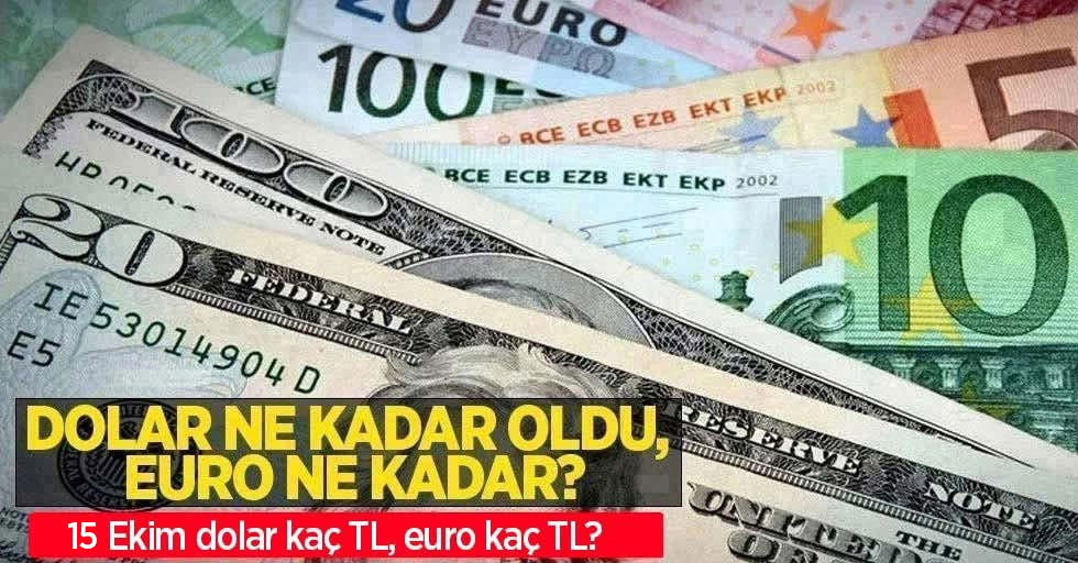 15 Ekim Cumartesi dolar ne kadar oldu, euro ne kadar? 15 Ekim 2022 Cumartesi dolar kaç TL, euro kaç TL?