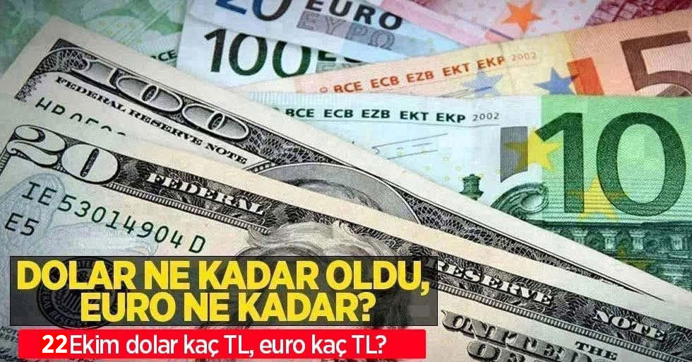22 Ekim Cumartesi dolar ne kadar oldu, euro ne kadar? 22 Ekim 2022 Cumartesi dolar kaç TL, euro kaç TL?
