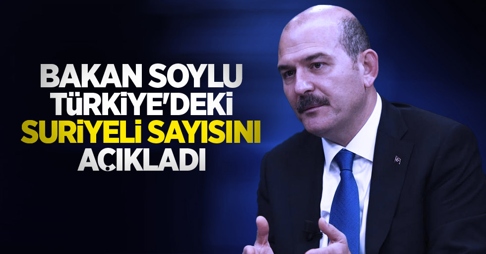 Bakan Soylu Türkiye'deki Suriyeli sayısını açıkladı