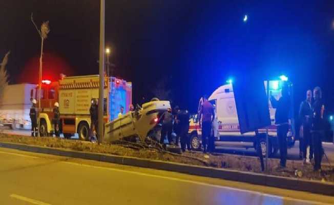 Bandırma’da araç takla attı; 1 kişi yaralı