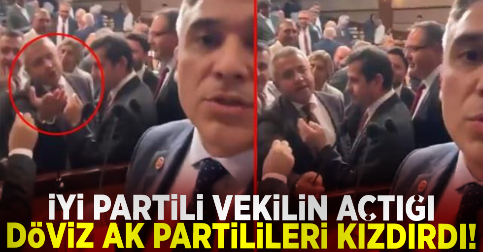 İyi Partili Vekilin Açtığı Döviz, AK Partilileri Kızdırdı!