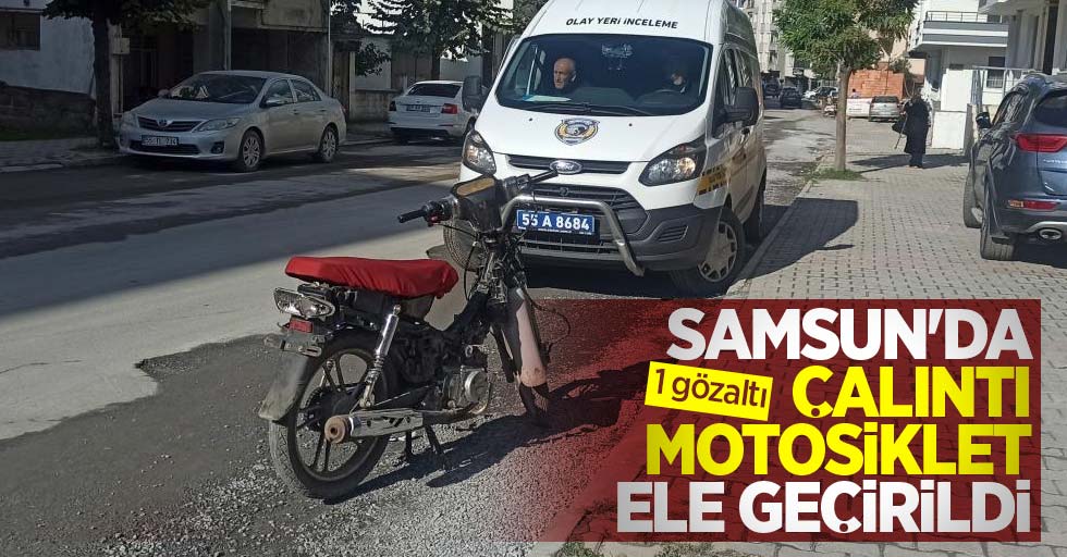 Samsun'da çalıntı motosiklet ele geçirildi: 1 gözaltı