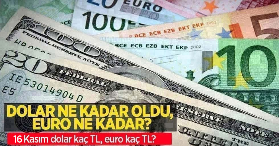 16 Kasım Çarşamba dolar ne kadar oldu, euro ne kadar? 16 Kasım Çarşamba dolar kaç TL, euro kaç TL?