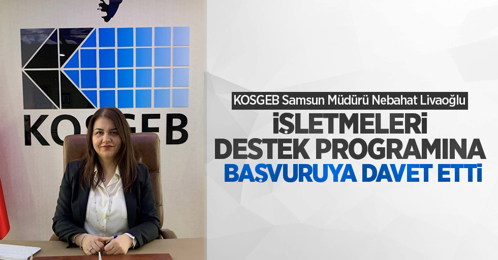 KOSGEB Samsun Müdürü Nebahat Livaoğlu işletmeleri destek programına başvuruya davet etti