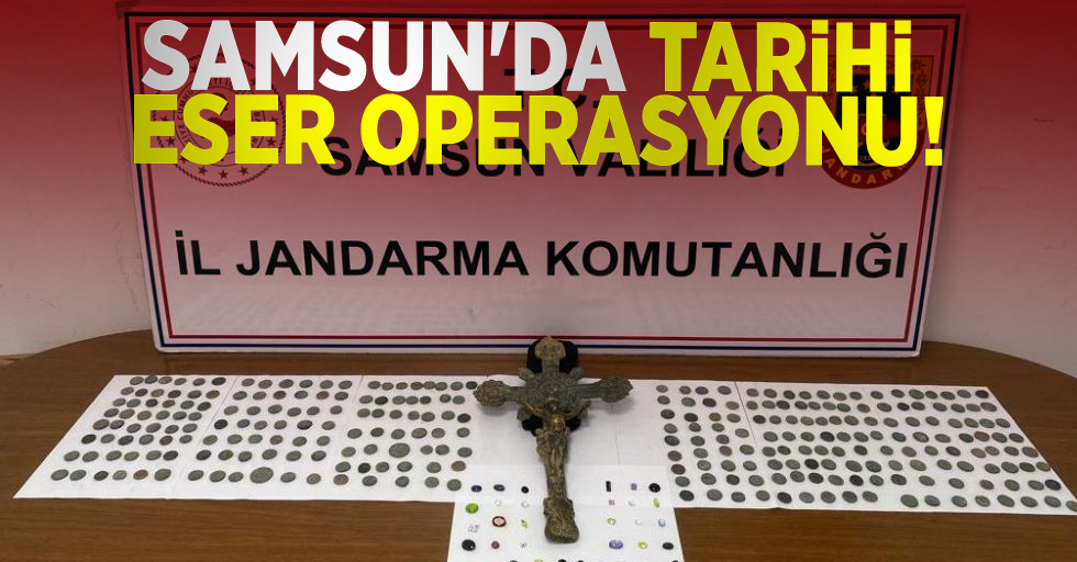 Samsun'da tarihi eser operasyonu: 2 gözaltı