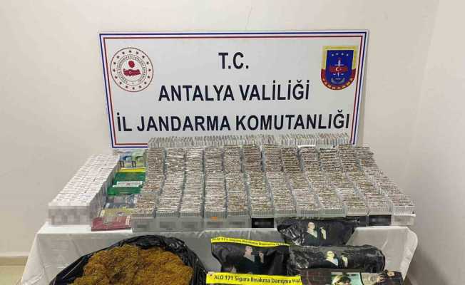 Antalya’da jandarmadan kaçak sigara baskını
