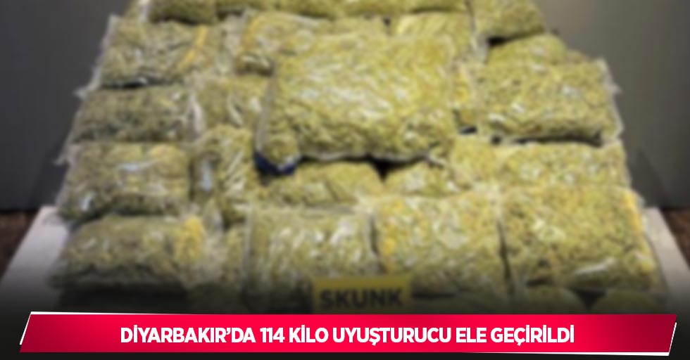 Diyarbakır’da 114 kilo uyuşturucu ele geçirildi