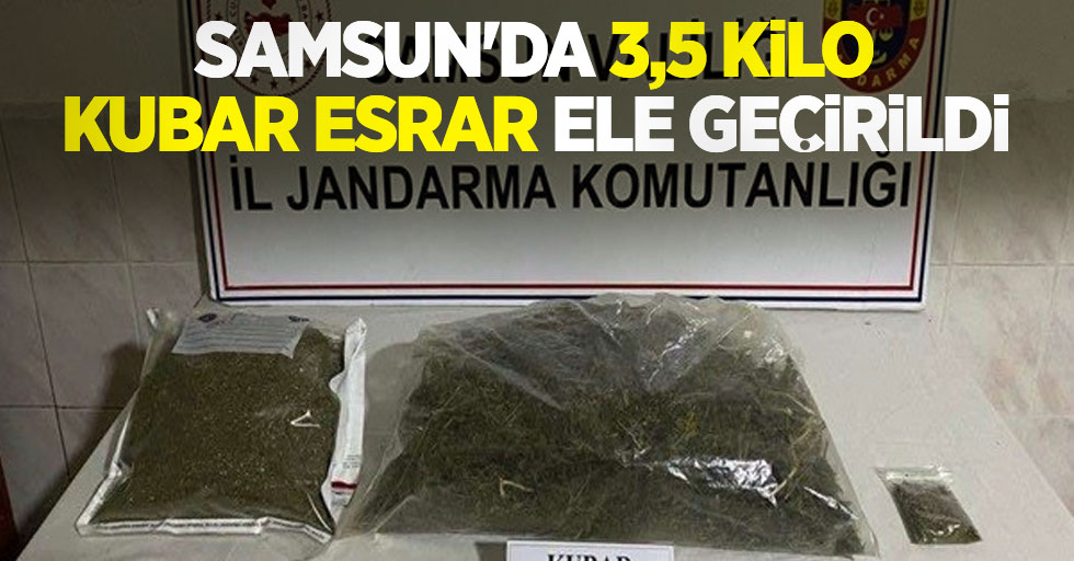 Samsun'da 3,5 kilo kubar esrar ele geçirildi: 2 gözaltı