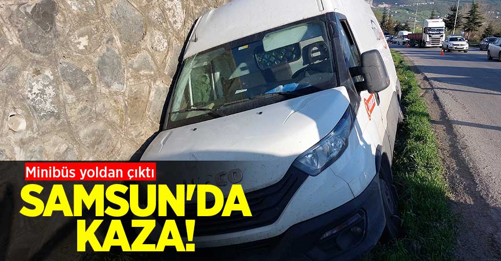 Samsun'da Kaza! Minibüs yoldan çıktı