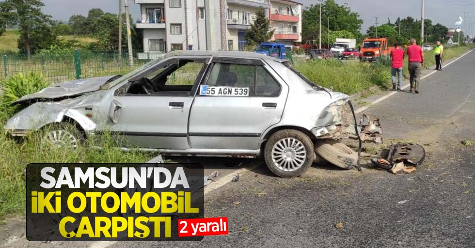 Samsun'da iki otomobil çarpıştı: 2 yaralı