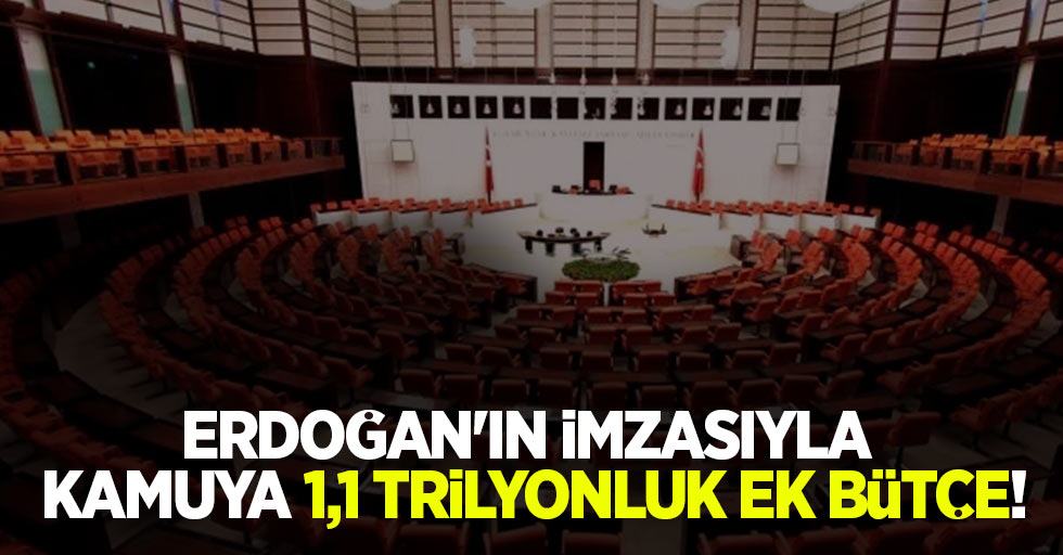 Erdoğan'ın imzasıyla kamuya 1,1 trilyonluk ek bütçe! 