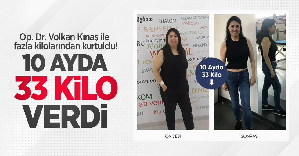 Op. Dr. Volkan Kınaş ile fazla kilolarından kurtuldu! 10 ayda 33 kilo verdi