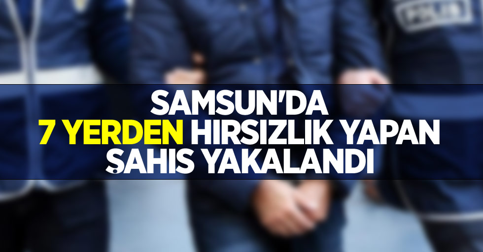 Samsun'da 7 yerden hırsızlık yapan şahıs yakalandı