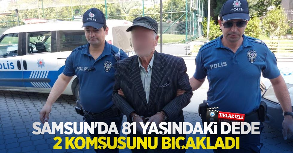 Samsun'da 81 yaşındaki dede, 2 komşusunu bıçakladı